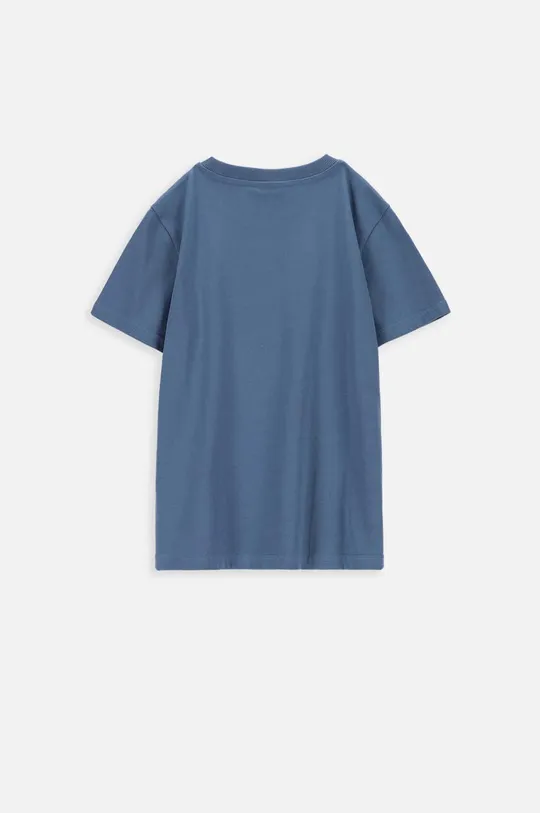 Παιδικό βαμβακερό μπλουζάκι Coccodrillo x Batman μπλε