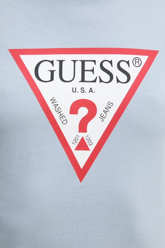 Бавовняна футболка Guess W1YI1B.I3Z14 блакитний