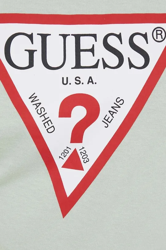 zielony Guess t-shirt bawełniany