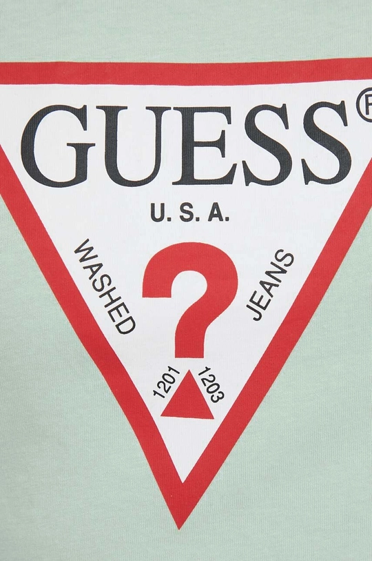 зелёный Хлопковая футболка Guess