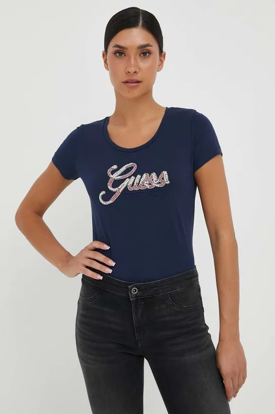mornarsko plava Majica kratkih rukava Guess Ženski