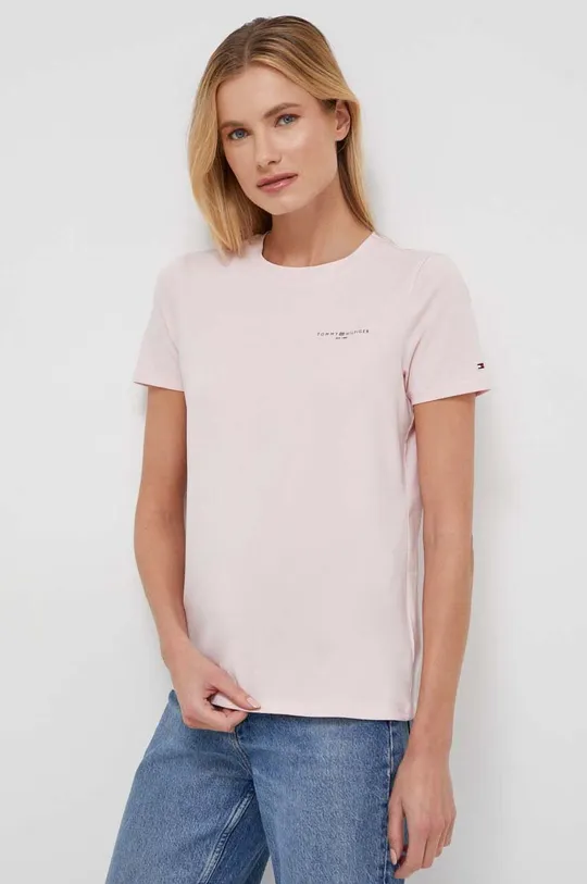 ροζ Μπλουζάκι Tommy Hilfiger Γυναικεία