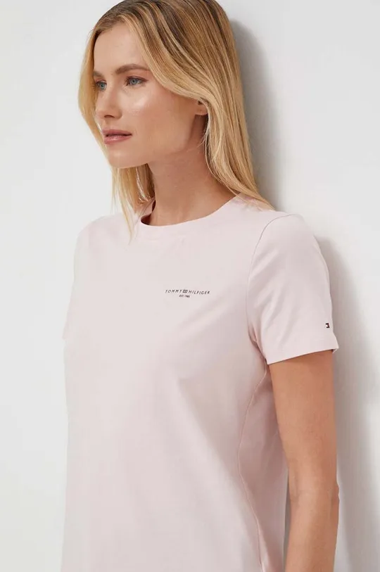 Μπλουζάκι Tommy Hilfiger ροζ