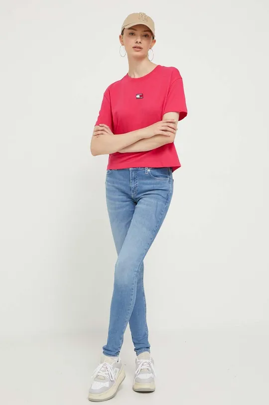 Tričko Tommy Jeans ružová