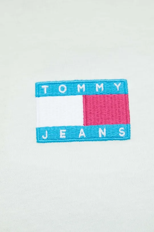zielony Tommy Jeans t-shirt bawełniany