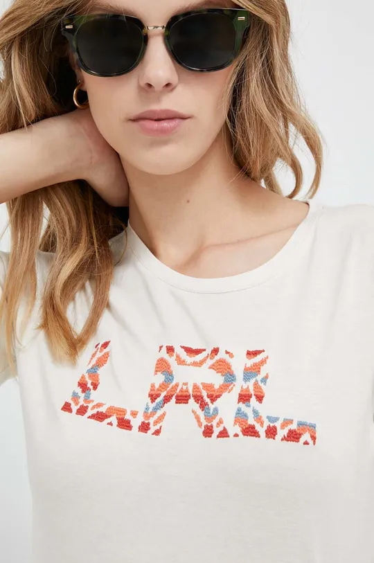 beżowy Lauren Ralph Lauren t-shirt Damski