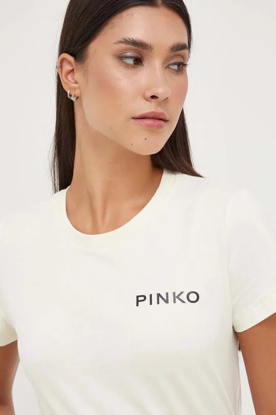 бежевий Бавовняна футболка Pinko