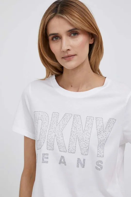 λευκό Μπλουζάκι DKNY