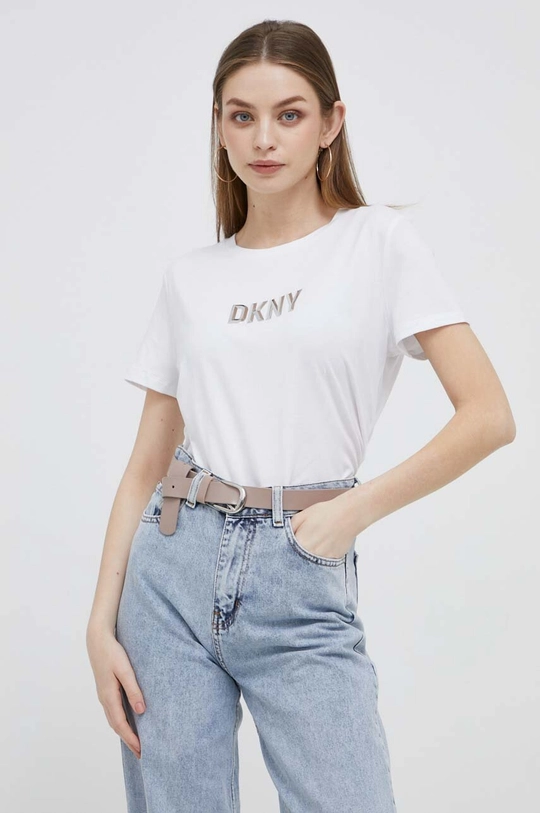 білий Футболка Dkny