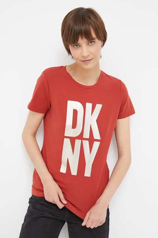 κόκκινο Μπλουζάκι DKNY Γυναικεία