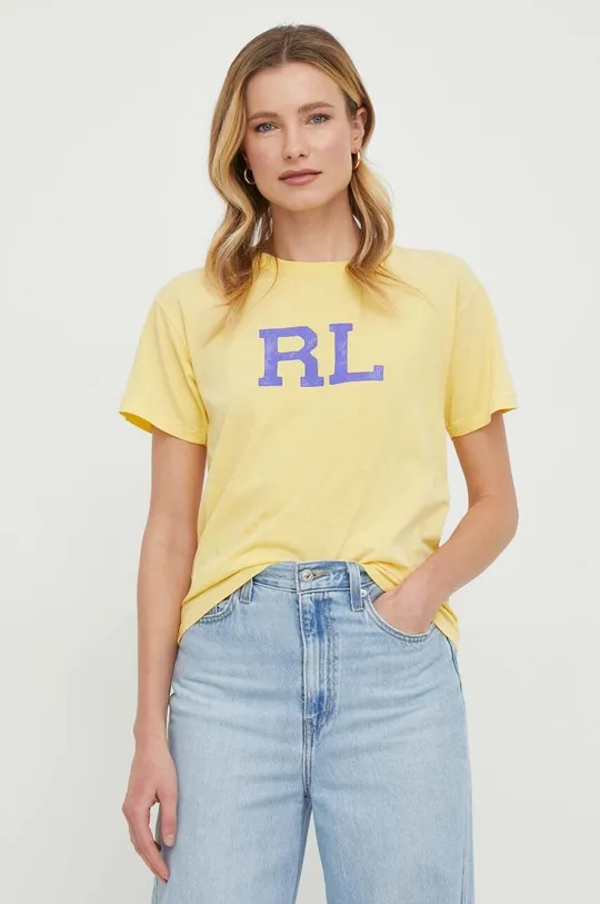 κίτρινο Βαμβακερό μπλουζάκι Polo Ralph Lauren