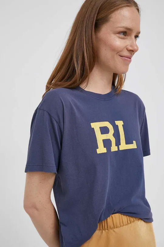 tmavomodrá Bavlnené tričko Polo Ralph Lauren