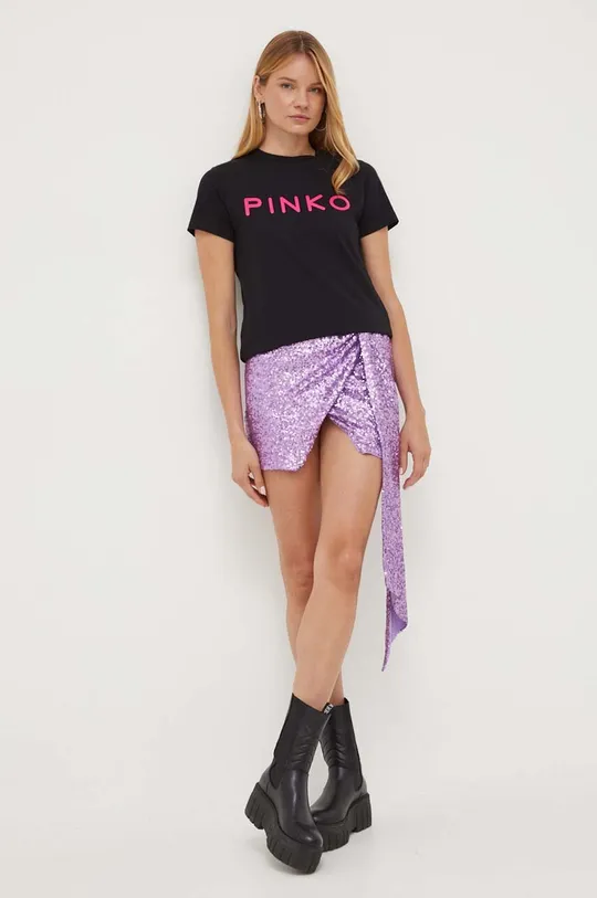 Pinko t-shirt in cotone nero