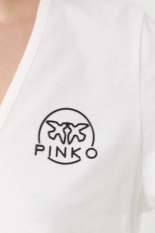 beżowy Pinko t-shirt bawełniany