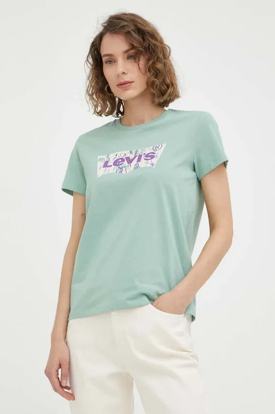 zielony Levi's t-shirt bawełniany