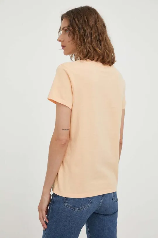 Βαμβακερό μπλουζάκι Levi's πορτοκαλί