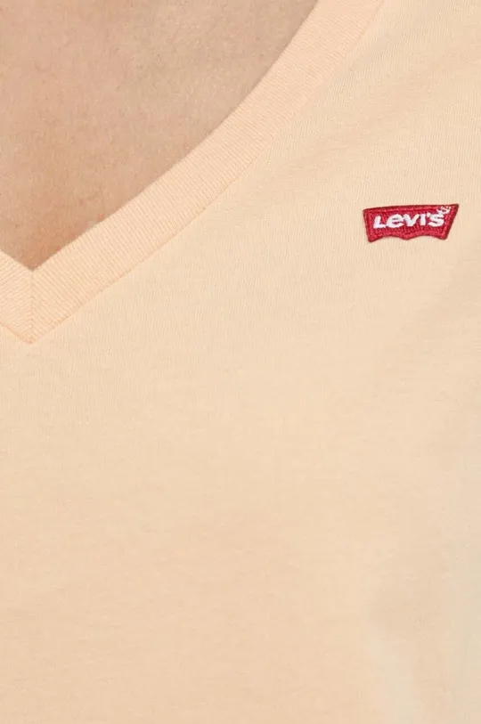 pomarańczowy Levi's t-shirt bawełniany