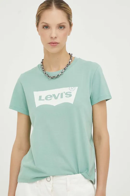 zelena Bombažna kratka majica Levi's