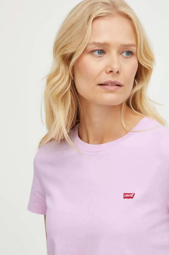 ροζ Βαμβακερό μπλουζάκι Levi's Γυναικεία