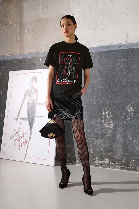 Βαμβακερό μπλουζάκι Karl Lagerfeld x Ultimate ikon Γυναικεία