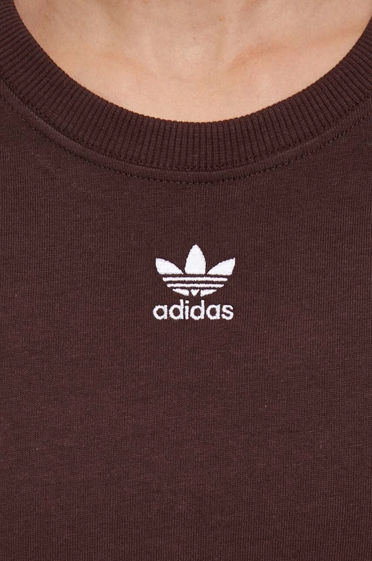 καφέ Βαμβακερό μπλουζάκι adidas Originals