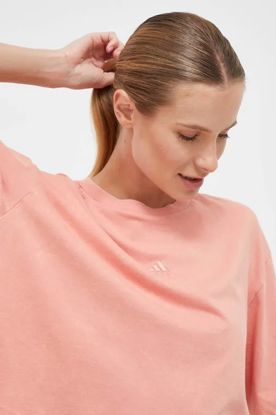 rosa adidas t-shirt in cotone