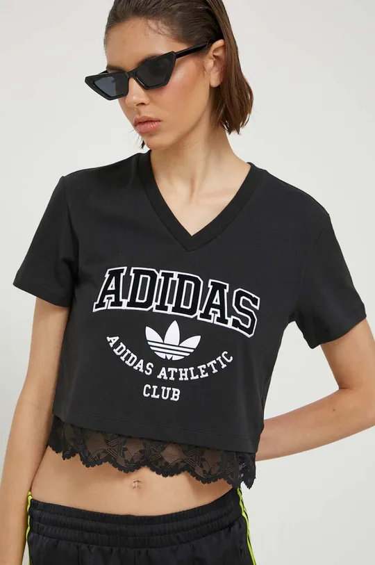 czarny adidas Originals t-shirt