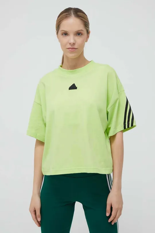zelená Bavlnené tričko adidas Dámsky