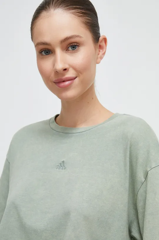 zielony adidas t-shirt bawełniany