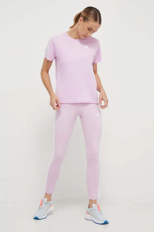 Μπλουζάκι για τρέξιμο adidas Performance Own The Run ροζ
