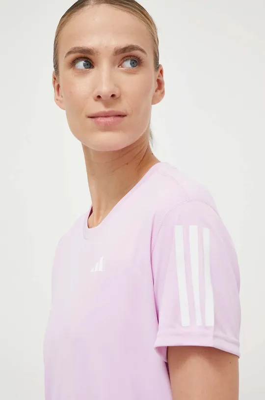 różowy adidas Performance t-shirt do biegania Own The Run