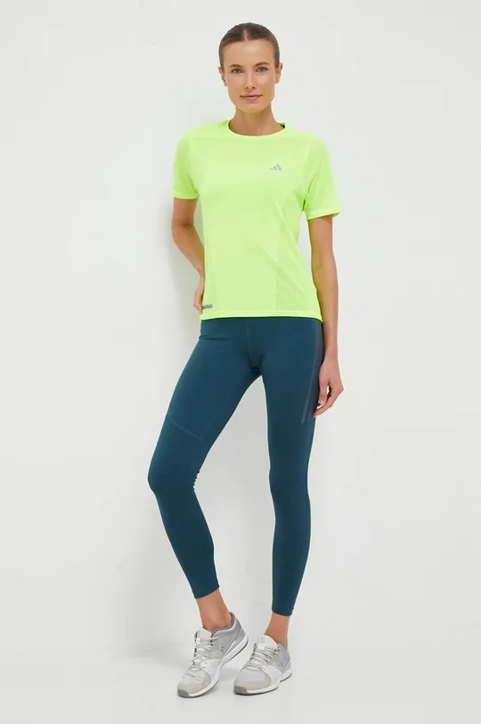 Μπλουζάκι για τρέξιμο adidas Performance Ultimate πράσινο
