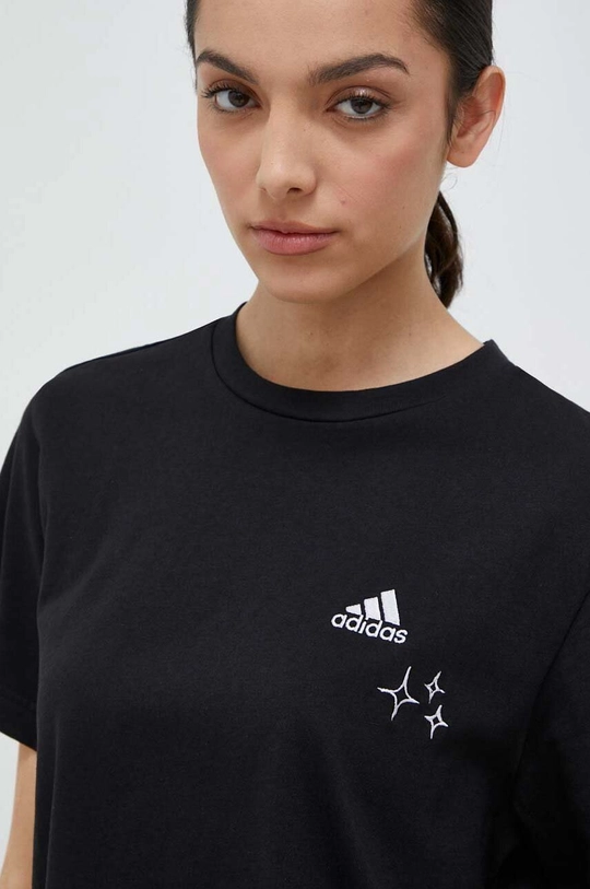 czarny adidas t-shirt bawełniany