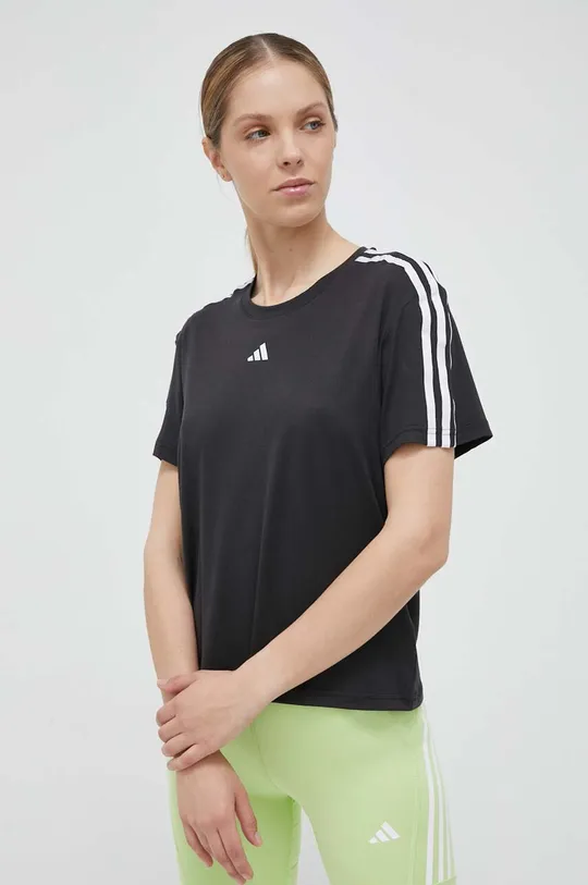 μαύρο Μπλουζάκι προπόνησης adidas Performance Training Essentials Γυναικεία