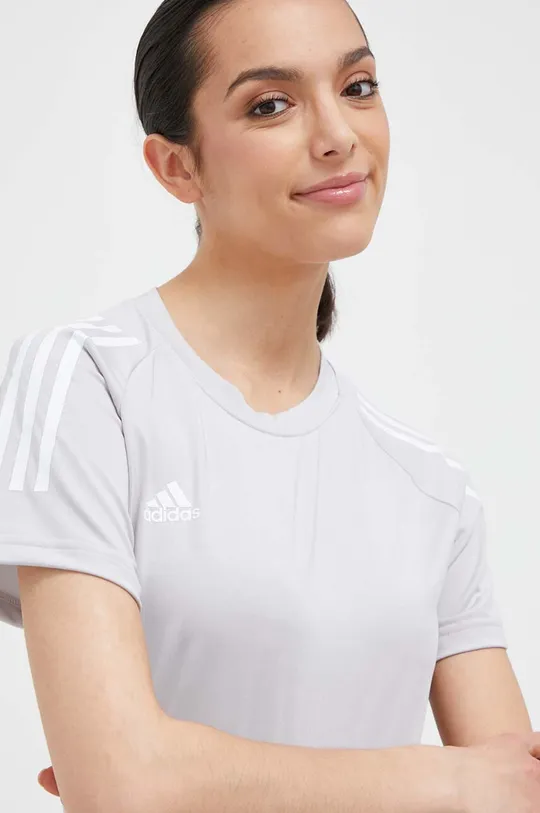 szary adidas Performance t-shirt treningowy Hilo