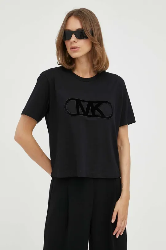 čierna Bavlnené tričko MICHAEL Michael Kors Dámsky