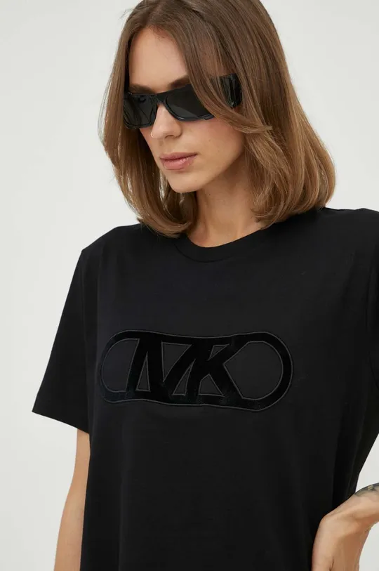 čierna Bavlnené tričko MICHAEL Michael Kors