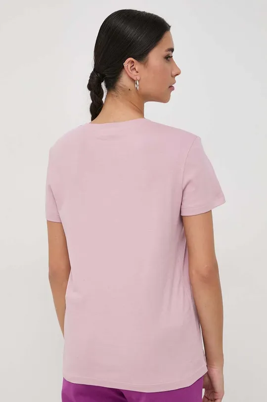Bombažna kratka majica Marella roza