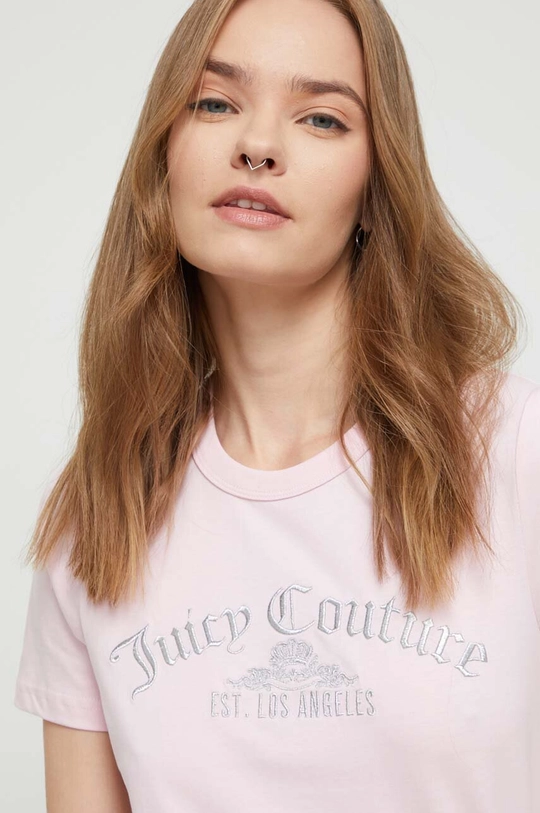 ροζ Βαμβακερό μπλουζάκι Juicy Couture