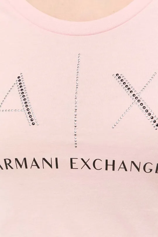 Armani Exchange t-shirt bawełniany 8NYT83.YJ16Z różowy