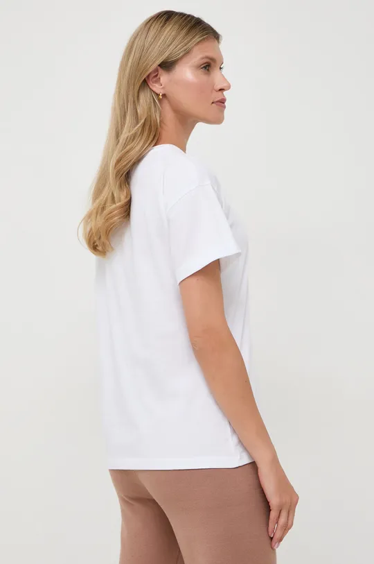 Βαμβακερό μπλουζάκι Liu Jo λευκό