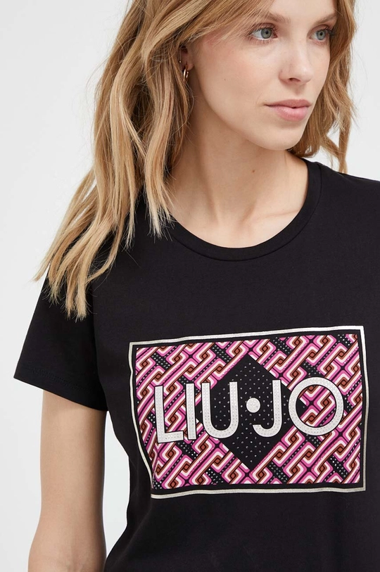 Liu Jo t-shirt bawełniany czarny