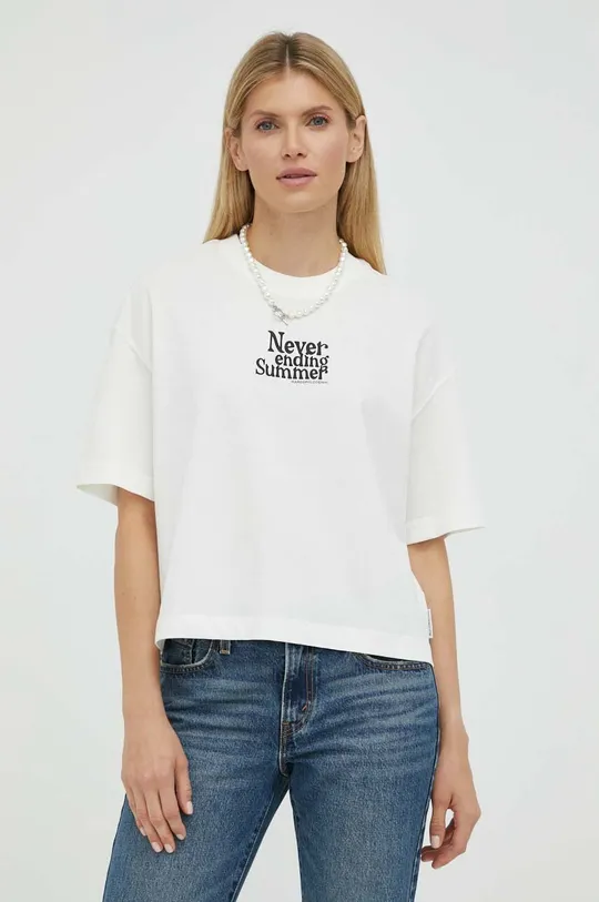 μπεζ Βαμβακερό μπλουζάκι Marc O'Polo DENIM Γυναικεία