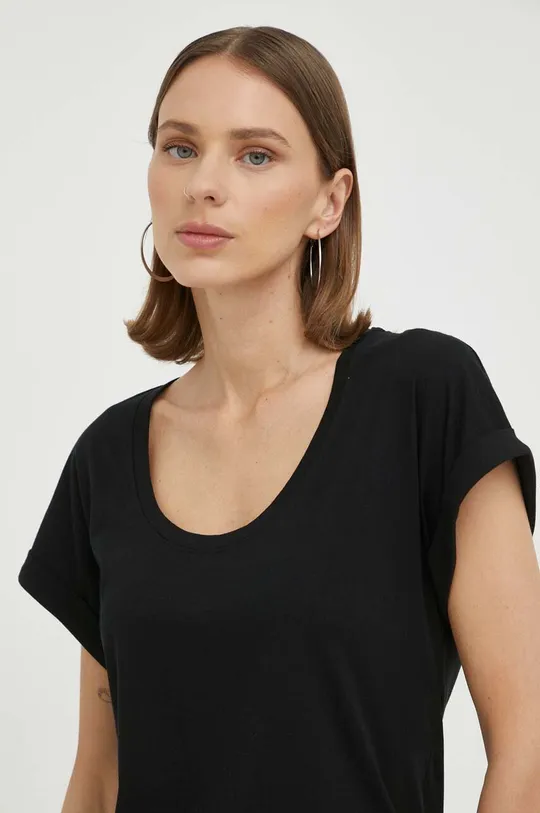 μαύρο Βαμβακερό μπλουζάκι Marc O'Polo Γυναικεία