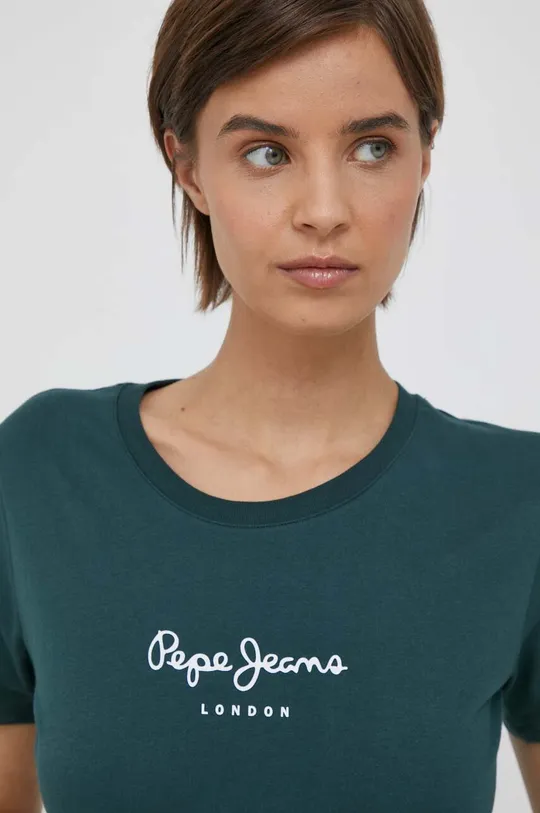 zelena Bombažna kratka majica Pepe Jeans Wendys