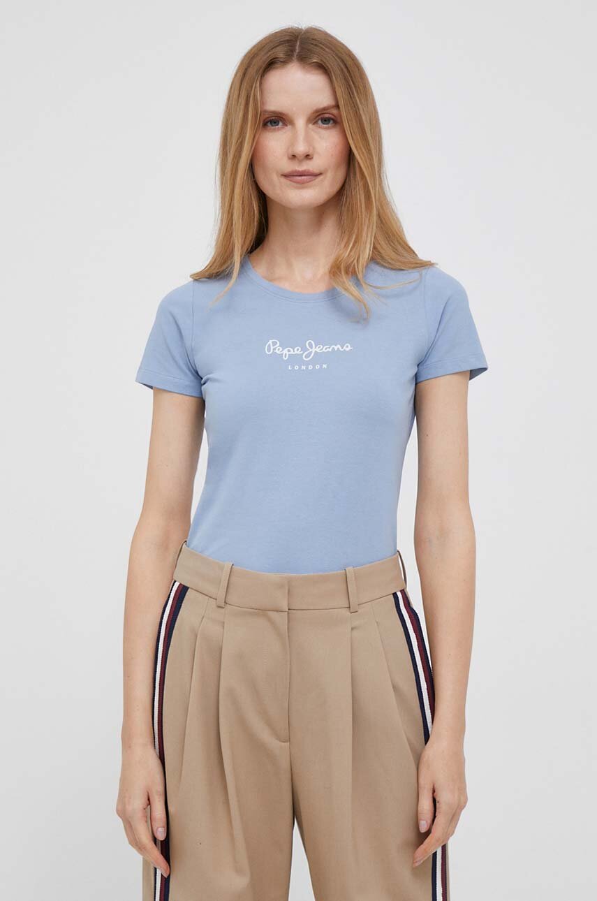 kék Pepe Jeans t-shirt New Virginia Női