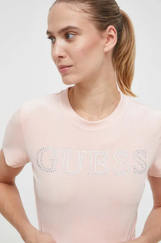 ružová Tričko Guess COUTURE