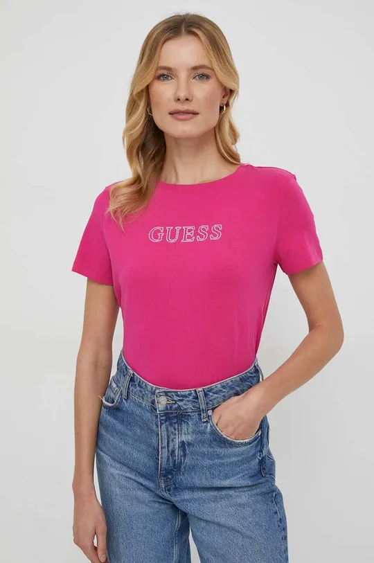 Guess t-shirt BRIANA różowy