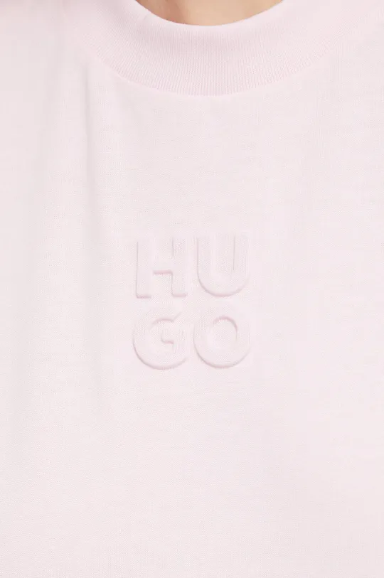 Бавовняна футболка HUGO Жіночий