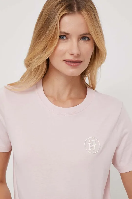 roza Kratka majica Tommy Hilfiger Ženski